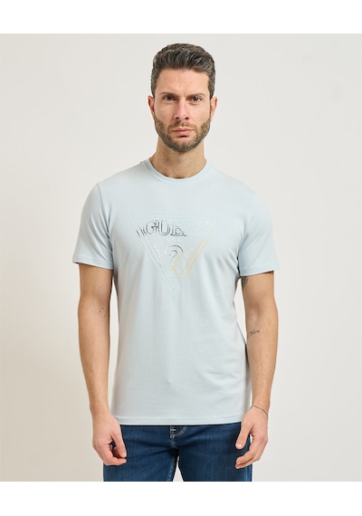 Guess M6gı11k2992 Cn Ss Triangle Hd Mu Erkek Tişört Mavi