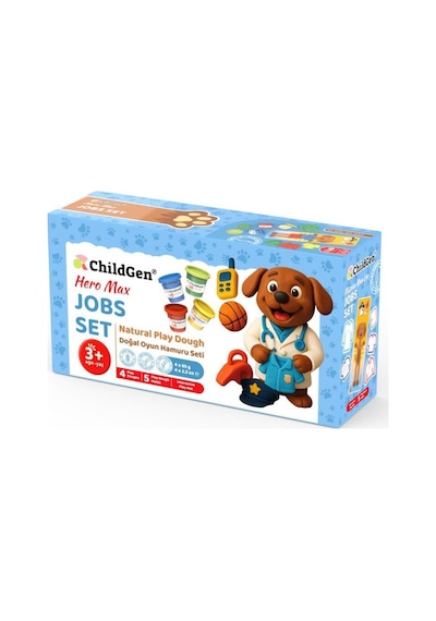 Childgen Doğal Oyun Hamuru Sevimli Patiler - Meslekler Set Çok Renkli