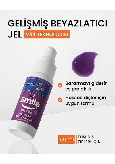 Begisun Leke Karşıtı Diş Beyazlatıcı Mor Jel 50 ML