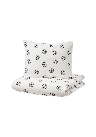 Ikea Esportslıg Tek Kişilik Nevresim Takımı 150 X 200 Cm Beyaz - Siyah