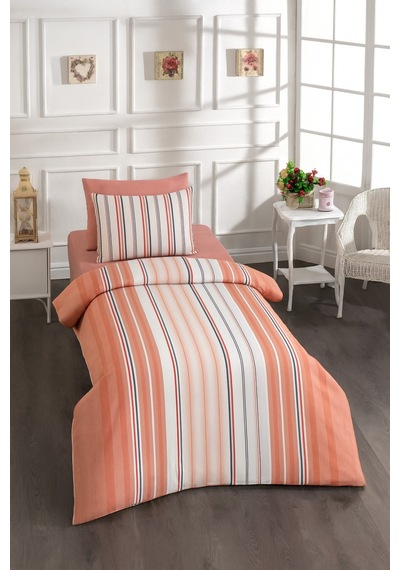 Asos Tek Kişilik Pamuklu Nevresim Seti 160x220 Kremit