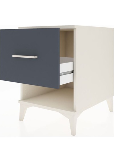 Kronos Komodin Tek Çekmeceli 44x59x64 Aytaşı-antrasit Aytaşı