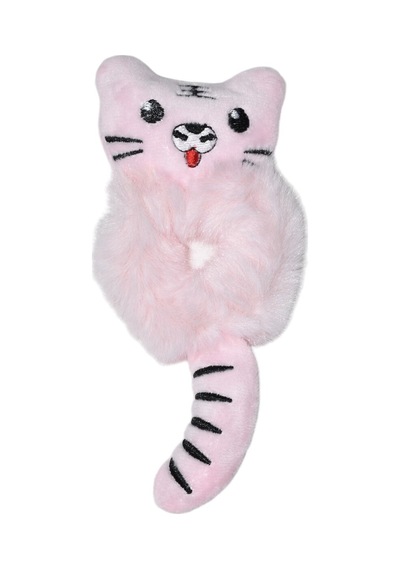 Lastikli Peluş Kedi Toka Pembe