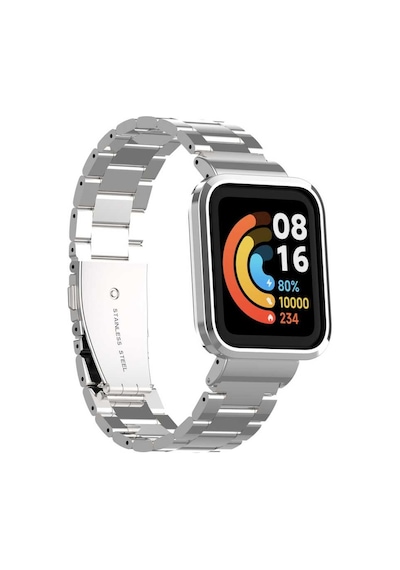 Xiaomi Redmi Watch Mi Watch Lite Uyumlu Krd-60 Metal Ardx Kordon-gümüş