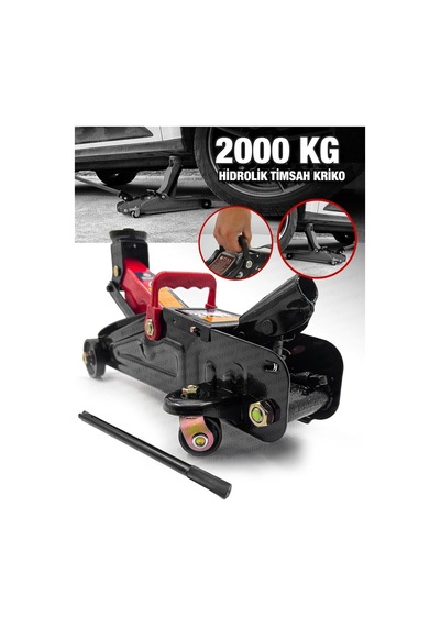 2 Ton Tekerlikli Arabalı Timsah Kriko