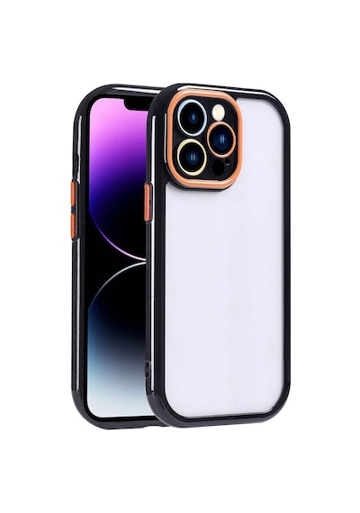 Apple Uyumlu iPhone 14 Pro Max Kılıf Kamera Korumalı Renkli Kenar Ve Çerçeve Tasarımlı Kapak