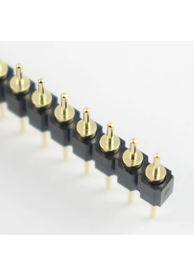 1x40 Pin Precision Erkek Header Tek Sıra 2.54mm 180 Derece Altın Kaplama Yuvarlak Kırılabilir