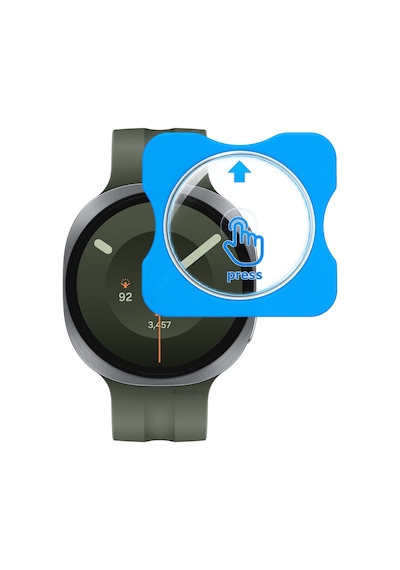 Samsung Galaxy Watch 9 44mm Uyumlu Kolay Kurulum Aparatlı Temperli Cam Ekran Koruyucu
