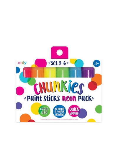 Ooly Chunkies Pastel Boya 6 Lı Neon Renkler 126-014 Çok Renkli