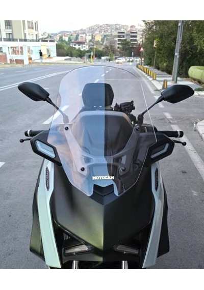 Motocam Yamaha Xmax Techmax Ön Cam 2025-2026 Model 52cm Şeffaf Renkli 4mm Asansörlü