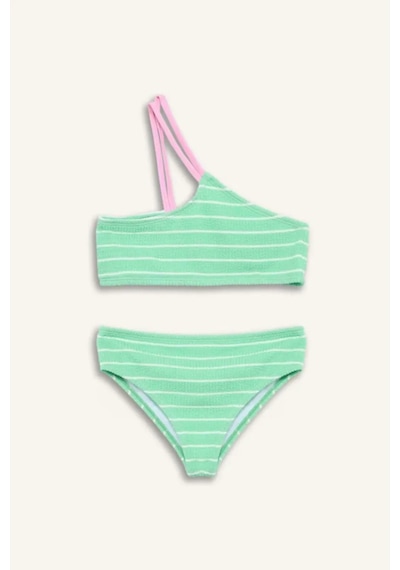 Defacto Çizgili 2li Bikini Kız Çocuk G5754a826hsgn1204 Yeşil-gn1204