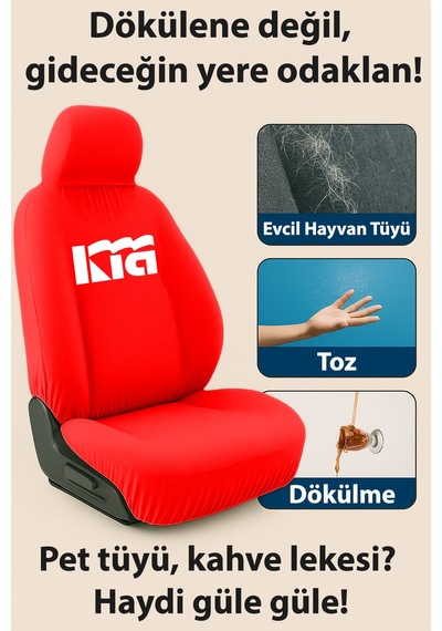 Her Mevsim Rahatlik Sunan Kia Ceed İle Uyumlu Oto Koltuk Kilifi İle Aracinizda Ferahlik Kırmızı