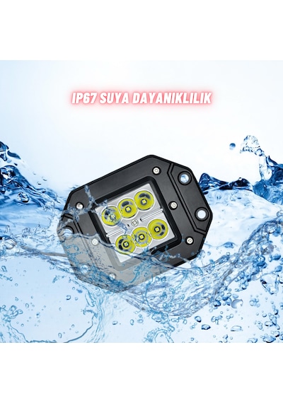 Off Road Led Çalışma Ve Tampon Sis Lambası 4 Adet 12-24v Traktör