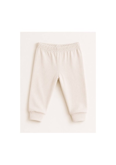 H&c Coolboy H&c Bebek Patiksiz Alt Pantolon %100 Pamuk Esnek Fitilli Ribana 0-36 Ay Bej