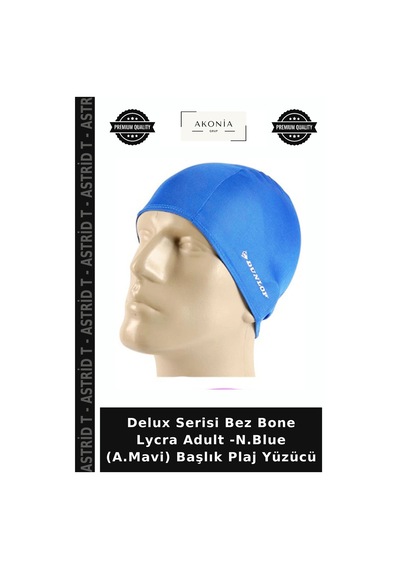 Delux Serisi Bez Bone Lycra Adult -n.blue A.mavi Başlık Plaj Yüzücü Açık Mavi