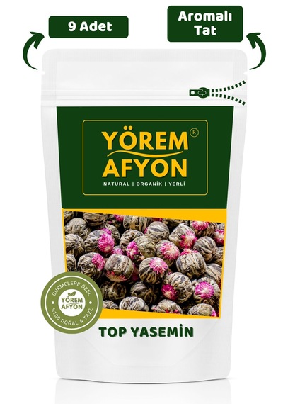 Yörem Afyon Yüksek Rakım Hasadı Zarif Kokulu Yumuşak İçim Top Yasemin Çayı, Jasmin Jasminum Officinale 9 Adt
