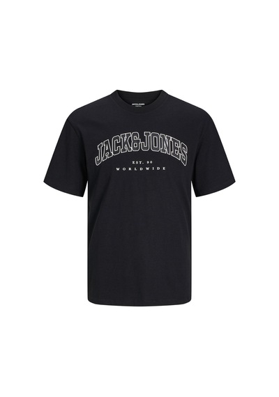 Jack & Jones Jjecaleb Varsıty Tee Ss O Siyah Erkek Çocuk Kısa Kol T-shirt SIYAH