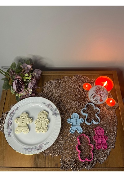 Gingerbread Kurabiye Adam & Kurabiye Kadın - Kurabiye Kalıp Seti 2'li Plastik Diğer