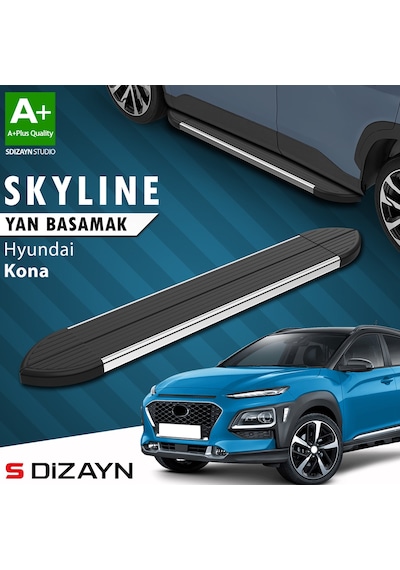 S-dizayn Hyundai Kona Skyline Krom Yan Basamak 173 Cm 2018-2023 A+ Kalite