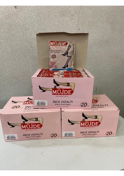 İnce Diz Altı Çorap 24'Lü 57 Ten 001