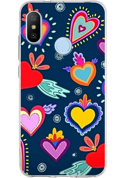 Xiaomi Mi A2 Lite İle Uyumlu Retro Color 3 Kamera Korumalı Şeffaf Kılıf Şeffaf