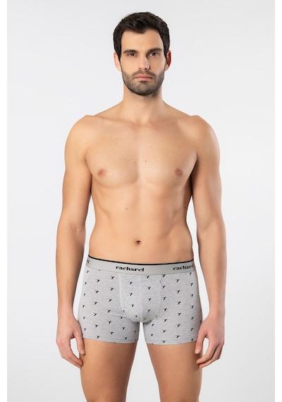 Cacharel Erkek Desenli Likralı Boxer 3'lü Paket 1339/siyah 4 Siyah
