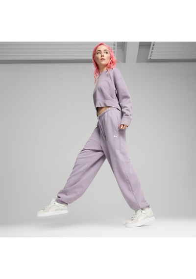 Puma Dare To Relaxed Washed Pants Mor Kadın Eşofman Altı