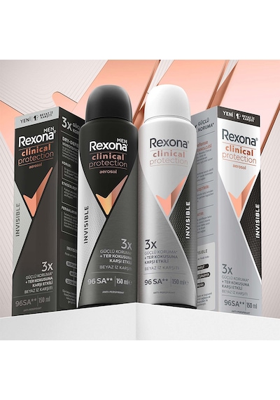 Rexona Men Clinical Protection Invisible Sprey Deodorant 150 Ml