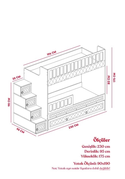 Kardelen Mdf Çelik Profilli Yavrulu Ranza Ab M1
