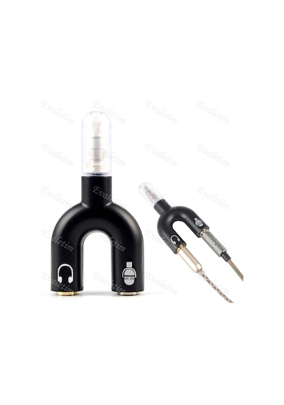 Kulaklık Mikrofon Çoklayıcı 3.5Mm 4456A Ayırıcı Swıtch Dönüştürü