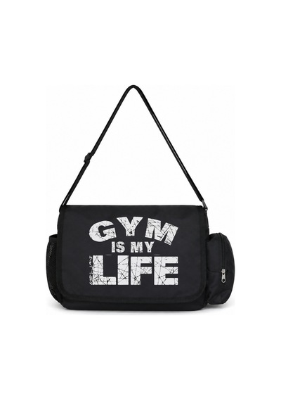 Sevbano Gym Is My Life Fitness Bodybuilding Baskılı Unisex Okul, Spor, Of Siyah