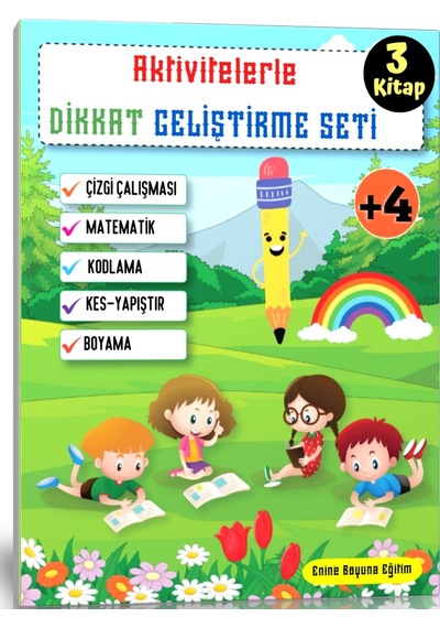 Aktivitelerle Dikkat Geliştirme Seti (3 Süper Kitap)