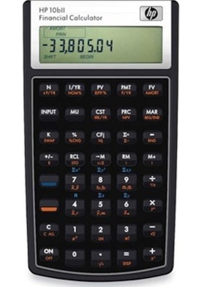 HP 10bII Finansal Hesap Makinesi, 12 Haneli LCD
