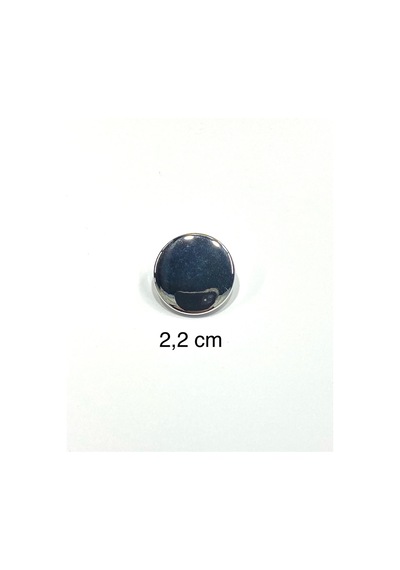 Ceket Düğmesi / Metalize Plastik Düz Model / Gümüş 2,2 Cm