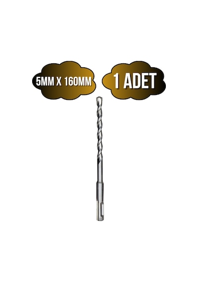 Beton Hilti Ucu Duvar Delme Hilti Delici Matkap Ucu Delici 5mm X 160mm 1 Adet