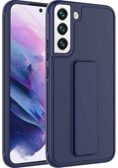 Galaxy S22 Plus Kılıf Zore Qstand Kapak Lacivert
