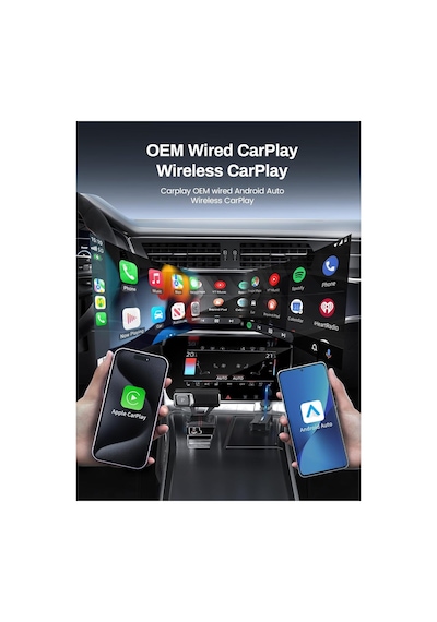 P80, 2'si 1 Arada Kablosuz Carplay Ve Android Auto Adaptörü - Kablolu Bağlantıyı Kablosuza Çevirci Diğer