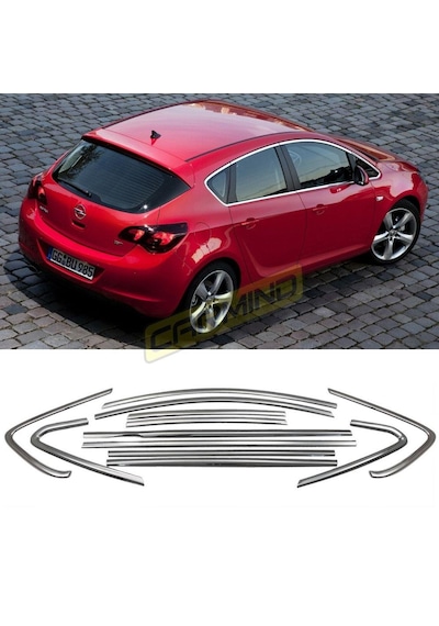 Opel Astra J Hb Krom Cam Çerçevesi 2010-2014 12 Parça