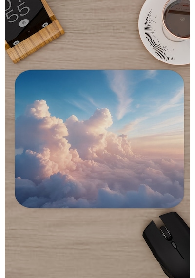 Bulutlar Kaymaz Dikişli Kauçuk Oyuncu Mousepad V2 - 22x18 Gaming Mouse Pad Fare Altlığı