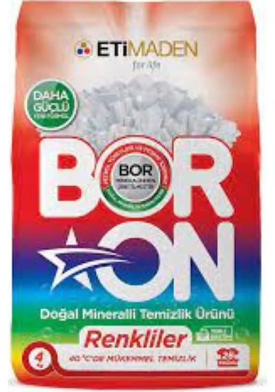 Boron Doğal Toz Çamaşır Deterjanı Renkliler Için 4 Kg 26 Yıkama