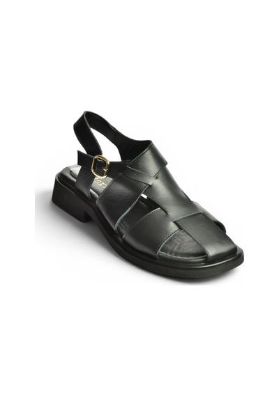 Fox Shoes Y291880003 Siyah Hakiki Deri Sandalet