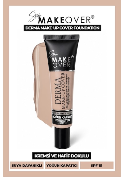 Studio Makeover Derma Make-up Cover Foundation Yoğun Kapatıcı Fondöten 01 40 Ml 0