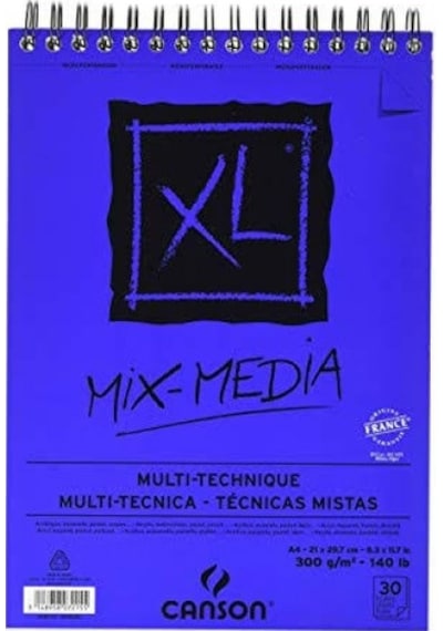 Canson Mix Mediaxl 300 G A4 30 Yaprak Üstten Spiralli