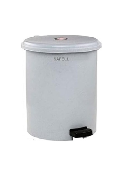 Pedallı Çift Kovalı Çöp Kovası 30 Litre - Isıya Dayanıklı - Gri Çok Renkli