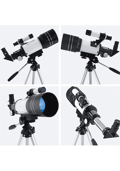 Profesyonel Astronomik Teleskop 70mm Lensli Tripodlu Uzay Gözlem Dürbünü Ay Gözlem Teleskobu