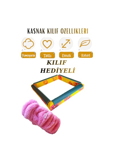 Sarı Çiçekli 40x40 Cm Kombinasyon Özellikli Punch Ve Tüm Nakışlara Uygun İğneli/telli Ahşap Kasnak Kılıf Hediye Be