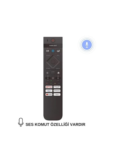Phılıps 85mled910/12 Uyumlu Ses Komutlu 4k Ambilight Led Tv Kumanda