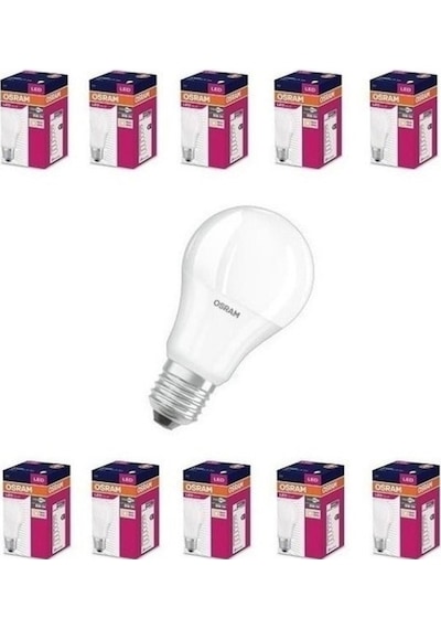 Osram 8.5 Watt Led Ampul 2700k Sarı E27 - 10 Adet - Günışığı Beyaz