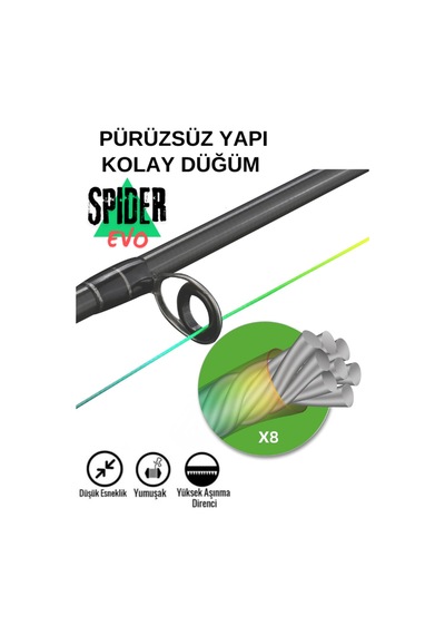 Spıder Evo 8x 150 Mt Yeşil İp Misina