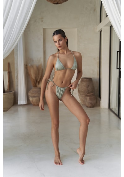 Mai Collection Mai Studios Co. Cahya Bağlamalı Yeşil Bikini Altı Yeşil